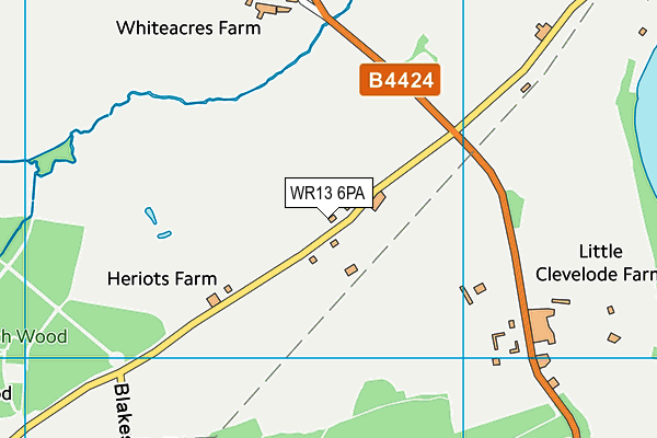 WR13 6PA map - OS VectorMap District (Ordnance Survey)