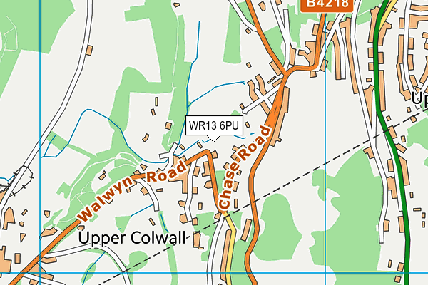 WR13 6PU map - OS VectorMap District (Ordnance Survey)