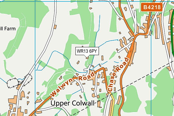 WR13 6PY map - OS VectorMap District (Ordnance Survey)