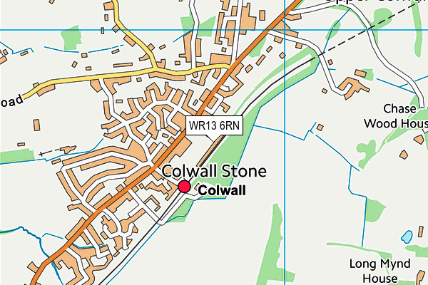 WR13 6RN map - OS VectorMap District (Ordnance Survey)