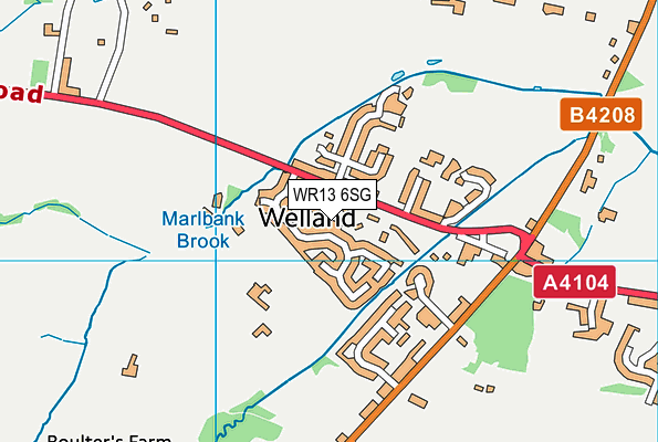 WR13 6SG map - OS VectorMap District (Ordnance Survey)