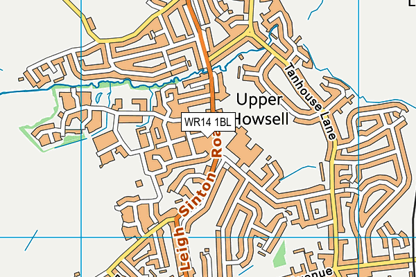 WR14 1BL map - OS VectorMap District (Ordnance Survey)
