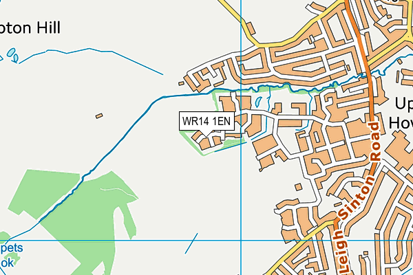 WR14 1EN map - OS VectorMap District (Ordnance Survey)