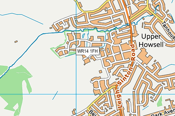 WR14 1FH map - OS VectorMap District (Ordnance Survey)