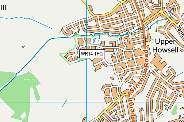 WR14 1FQ map - OS VectorMap District (Ordnance Survey)