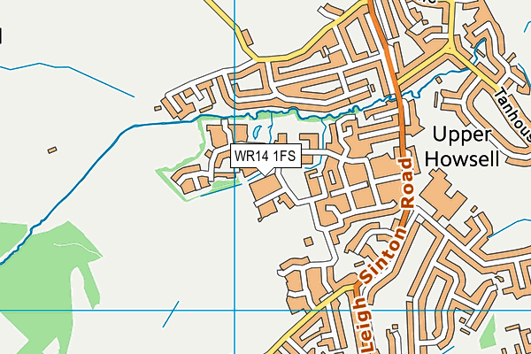 WR14 1FS map - OS VectorMap District (Ordnance Survey)