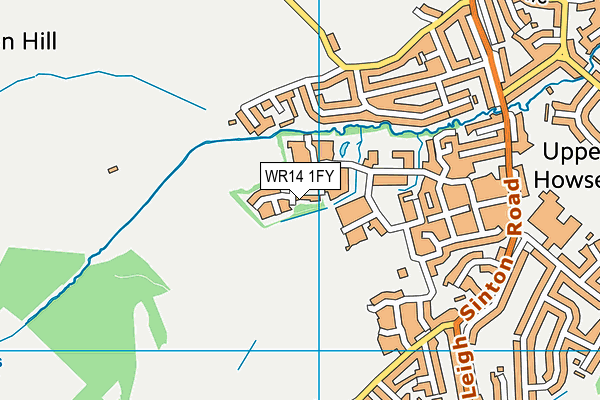 WR14 1FY map - OS VectorMap District (Ordnance Survey)
