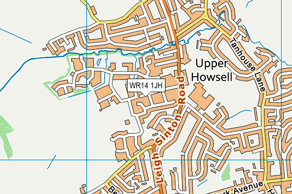 WR14 1JH map - OS VectorMap District (Ordnance Survey)