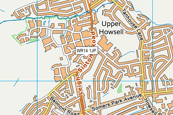WR14 1JP map - OS VectorMap District (Ordnance Survey)