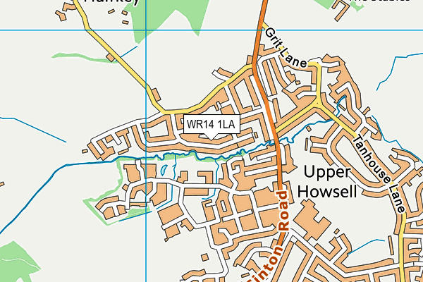 WR14 1LA map - OS VectorMap District (Ordnance Survey)