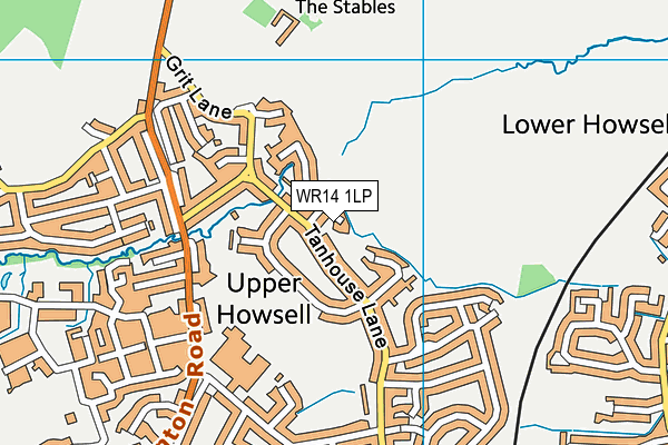 WR14 1LP map - OS VectorMap District (Ordnance Survey)