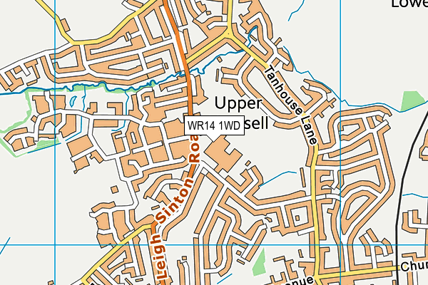 WR14 1WD map - OS VectorMap District (Ordnance Survey)