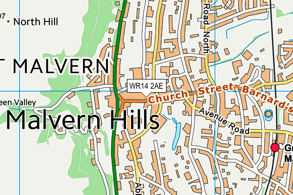 Map of MALVERN PHONES LIMITED at district scale