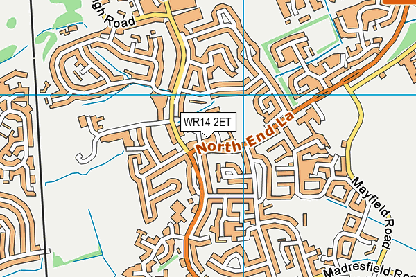 WR14 2ET map - OS VectorMap District (Ordnance Survey)