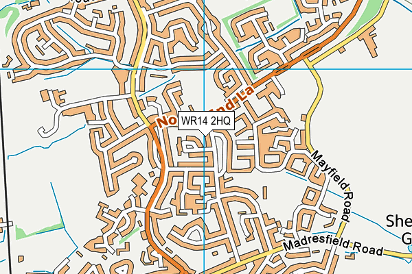 WR14 2HQ map - OS VectorMap District (Ordnance Survey)