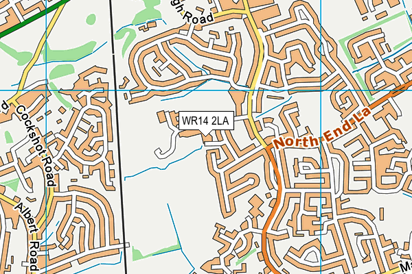 WR14 2LA map - OS VectorMap District (Ordnance Survey)