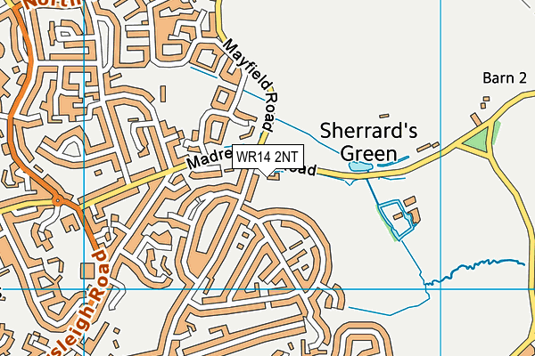 WR14 2NT map - OS VectorMap District (Ordnance Survey)