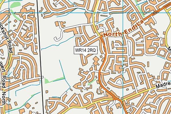 WR14 2RQ map - OS VectorMap District (Ordnance Survey)