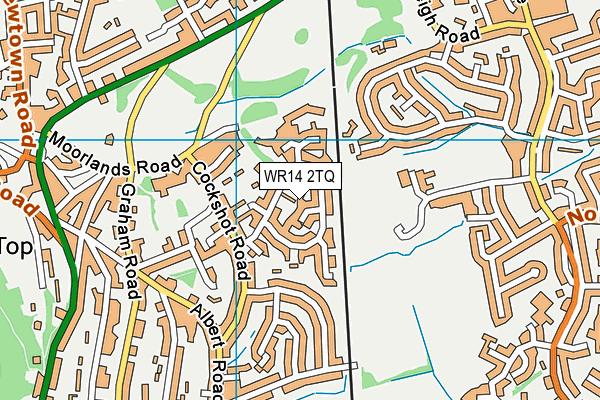 WR14 2TQ map - OS VectorMap District (Ordnance Survey)