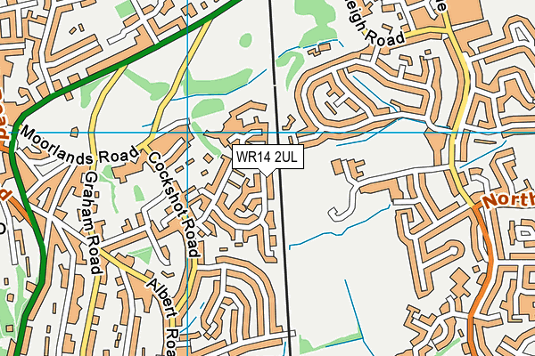 WR14 2UL map - OS VectorMap District (Ordnance Survey)