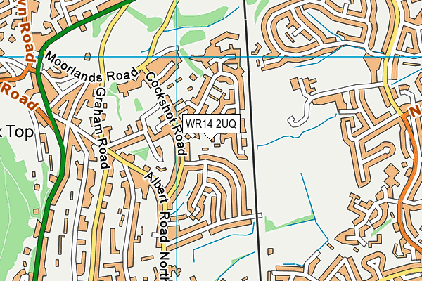 WR14 2UQ map - OS VectorMap District (Ordnance Survey)