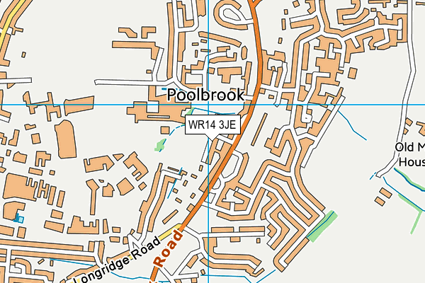 The Scout Hut map (WR14 3JE) - OS VectorMap District (Ordnance Survey)