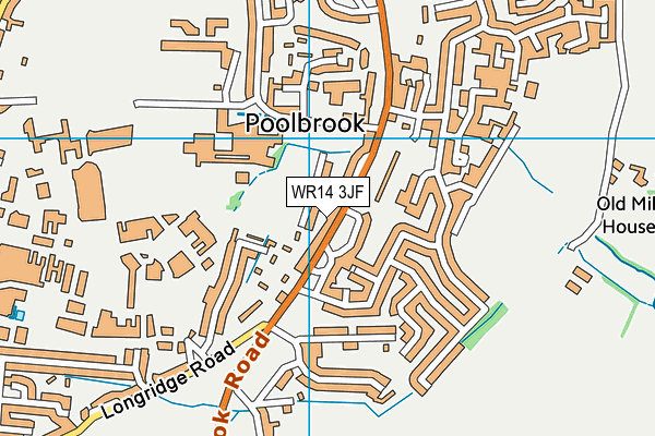 WR14 3JF map - OS VectorMap District (Ordnance Survey)