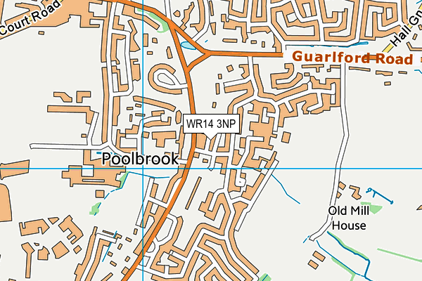 WR14 3NP map - OS VectorMap District (Ordnance Survey)