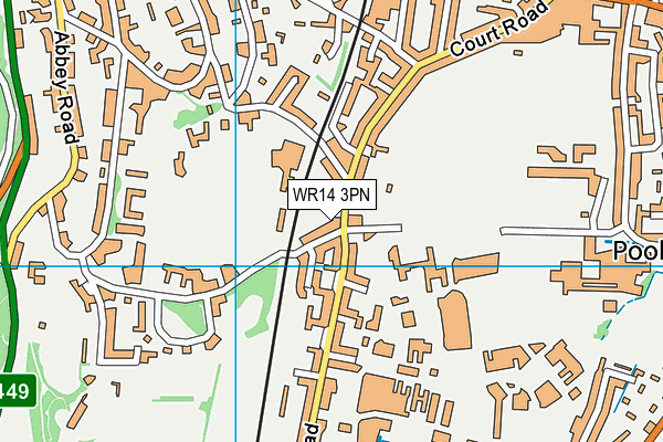 WR14 3PN map - OS VectorMap District (Ordnance Survey)