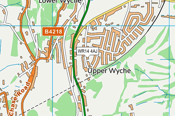 WR14 4AJ map - OS VectorMap District (Ordnance Survey)