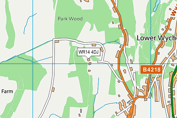 WR14 4DJ map - OS VectorMap District (Ordnance Survey)