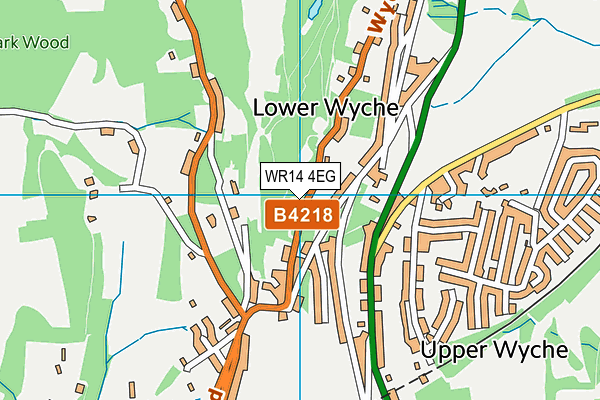 WR14 4EG map - OS VectorMap District (Ordnance Survey)