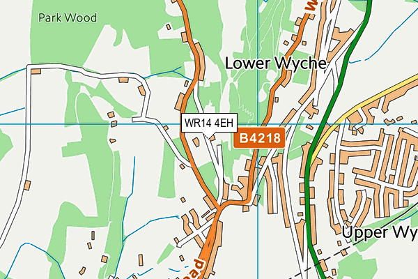 WR14 4EH map - OS VectorMap District (Ordnance Survey)