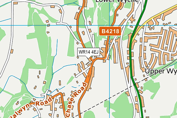 WR14 4EJ map - OS VectorMap District (Ordnance Survey)