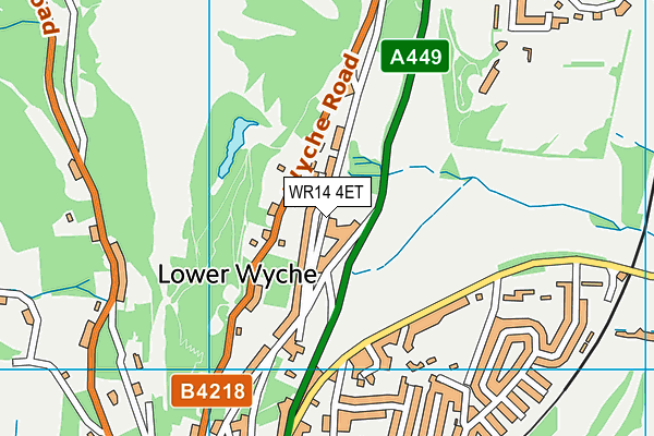 Malvern Wyche CofE Primary School map (WR14 4ET) - OS VectorMap District (Ordnance Survey)