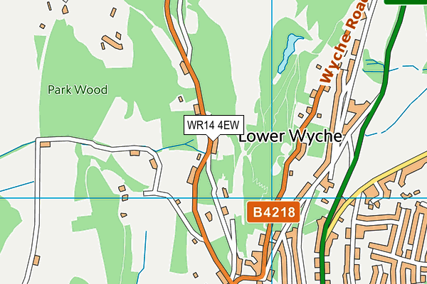 WR14 4EW map - OS VectorMap District (Ordnance Survey)