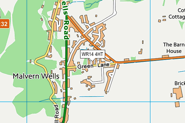 WR14 4HT map - OS VectorMap District (Ordnance Survey)