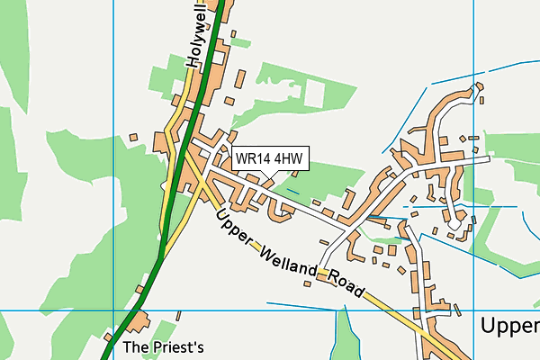 WR14 4HW map - OS VectorMap District (Ordnance Survey)