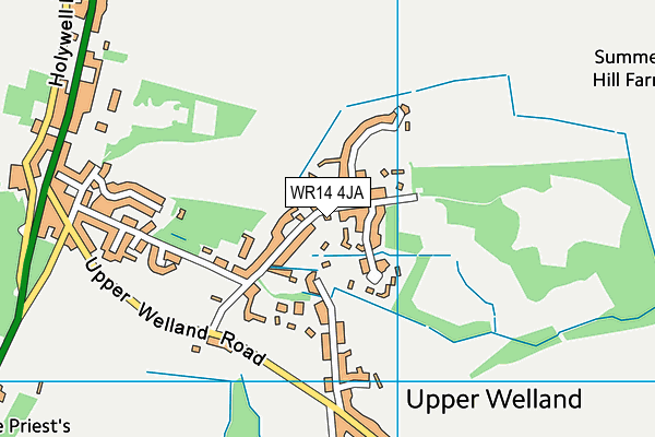 WR14 4JA map - OS VectorMap District (Ordnance Survey)