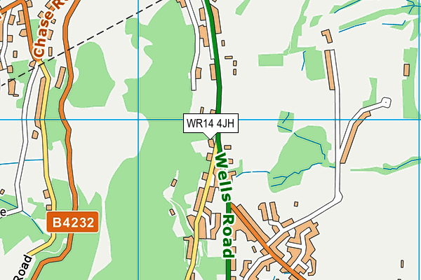 WR14 4JH map - OS VectorMap District (Ordnance Survey)