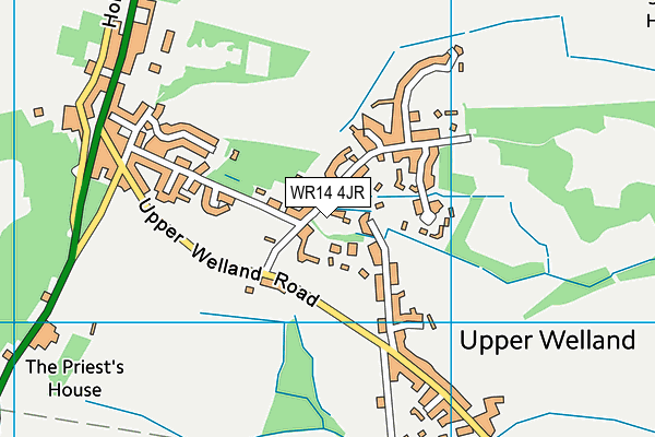 WR14 4JR map - OS VectorMap District (Ordnance Survey)