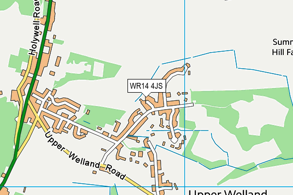 WR14 4JS map - OS VectorMap District (Ordnance Survey)
