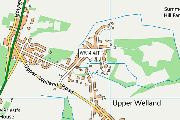 WR14 4JT map - OS VectorMap District (Ordnance Survey)