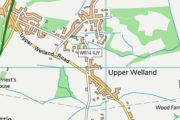 WR14 4JY map - OS VectorMap District (Ordnance Survey)