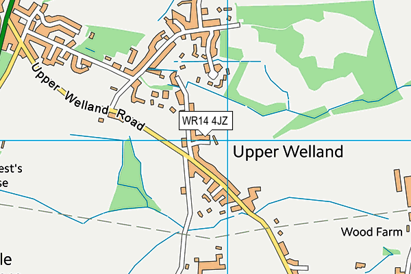 WR14 4JZ map - OS VectorMap District (Ordnance Survey)