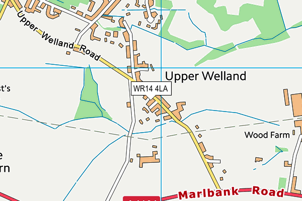 WR14 4LA map - OS VectorMap District (Ordnance Survey)