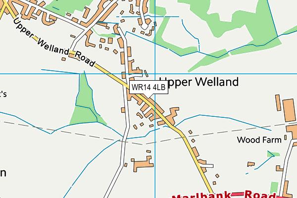 WR14 4LB map - OS VectorMap District (Ordnance Survey)