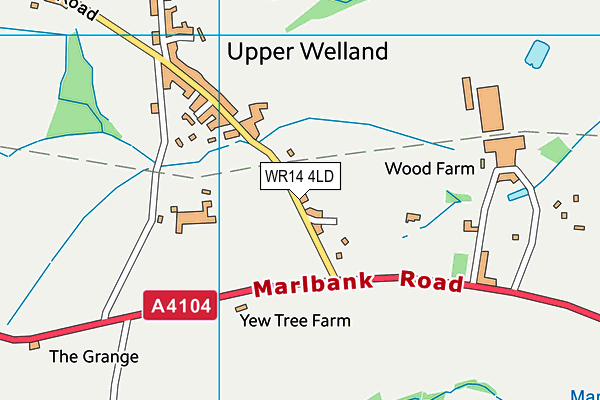 WR14 4LD map - OS VectorMap District (Ordnance Survey)