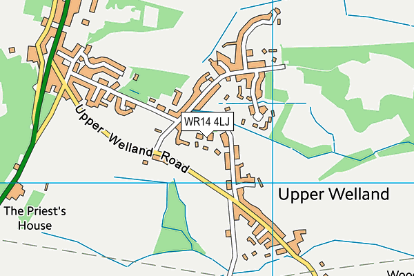 WR14 4LJ map - OS VectorMap District (Ordnance Survey)