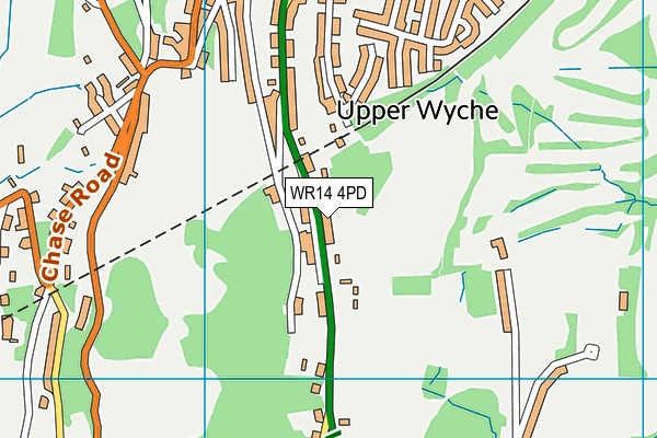WR14 4PD map - OS VectorMap District (Ordnance Survey)